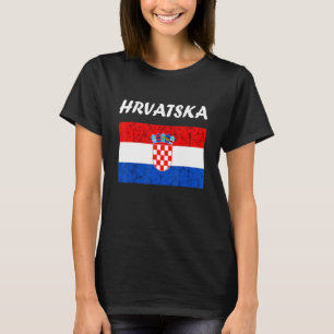 Kroatië Kroatië Kroatische wortels Kroatische vlag T-shirt