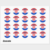 Kroatië, Kroatië Ronde Sticker (Vel)