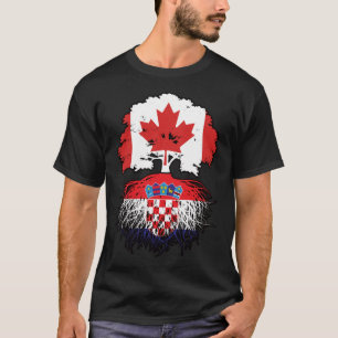 Kroatië Kroatische Canadese Canada Boomwortels Vla T-shirt