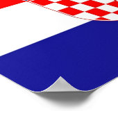 Kroatië - Kroatische vlag - Poster (Hoek)