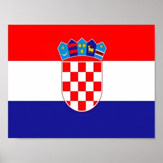 Kroatië - Kroatische vlag - Poster (Voorkant)