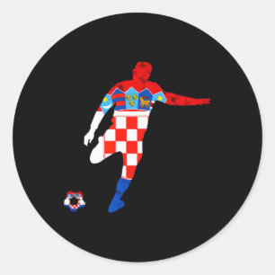 Kroatië Kroatische wortels Kroatische voetballer C Ronde Sticker