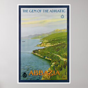 Kroatië Kunst Opatija Reisposter Vintage Adriatisc Poster