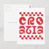 Kroatië land logo ontwerp briefkaart (Voorkant / Achterkant)
