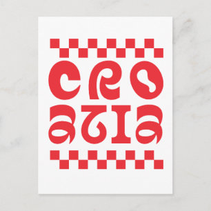 Kroatië land logo ontwerp briefkaart