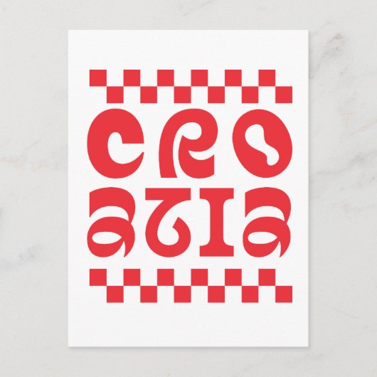 Kroatië land logo ontwerp briefkaart (Voorkant)