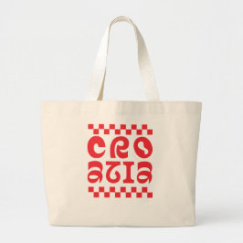 Kroatië land logo ontwerp grote tote bag