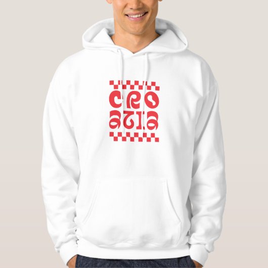 Kroatië land logo ontwerp hoodie (Voorkant)