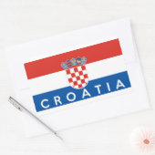 kroatië - land - vlag - naam rechthoekige sticker (Envelop)
