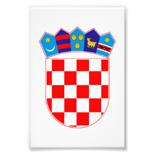 Kroatië land wapen wapenschild symbool embleem vla foto afdruk