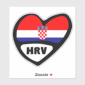 Kroatië Landcode Vlag Hrvatska HRV Sticker (Vel)