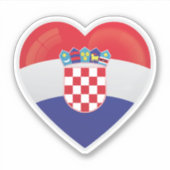 Kroatië Liefde Icoon Sticker (Voorkant)