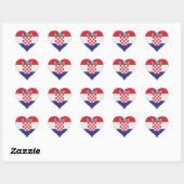 Kroatië liefde vlag trots hart sticker (Vel)