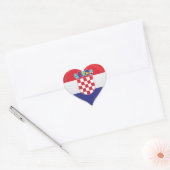 Kroatië liefde vlag trots hart sticker (Envelop)