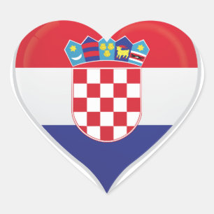 Kroatië liefde vlag trots hart sticker