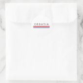 Kroatië lijnen ronde sticker (Tas)