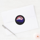 Kroatië lippen trots root flag ronde sticker (Envelop)