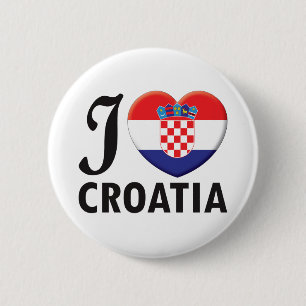 Kroatië Love Ronde Button 5,7 Cm