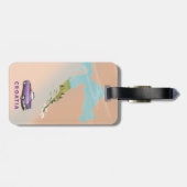 Kroatië Map Illustrated print poster. Bagagelabel (Achterkant horizontaal)