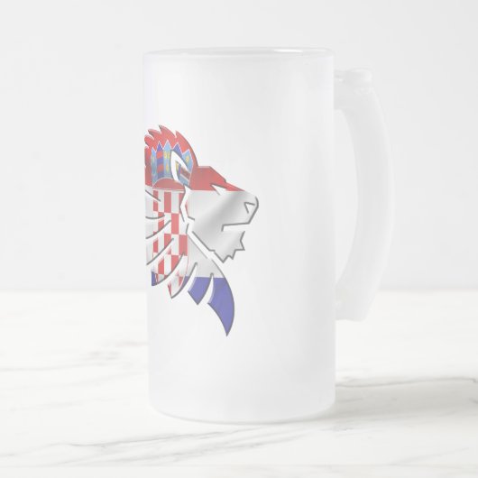 Kroatië Matglas Bierpul (Voorkant rechts)