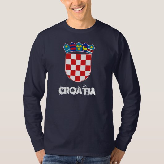 Kroatië met wapenmantel t-shirt (Voorkant)