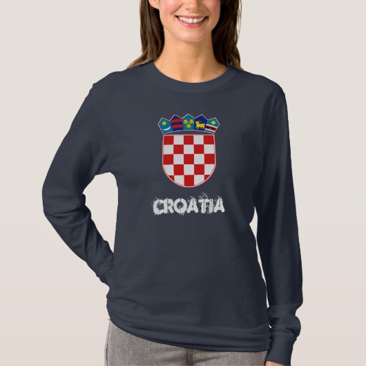 Kroatië met wapenmantel t-shirt (Voorkant)
