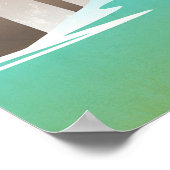 Kroatië Minimale Reisposter Poster (Hoek)