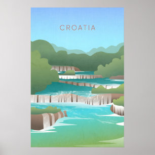 Kroatië Minimale Reisposter Poster