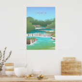 Kroatië Minimale Reisposter Poster (Keuken)