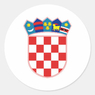 Kroatie officieel wapen heraldiek symbool ronde sticker