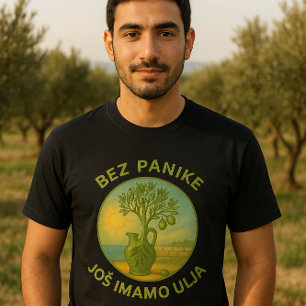 Kroatië Olijfolie Vintage Label Kunst T-shirt