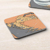 Kroatië  oude kaart bier onderzetter (Linkerzijde)