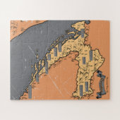 Kroatië oude kaart legpuzzel (Horizontaal)