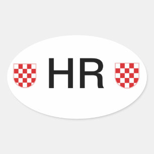 Kroatië Ovale Sticker