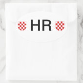 Kroatië Ovale Sticker (Tas)