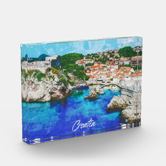 Kroatië Panorama Uitzicht Reizen Fotoblokken (Links)