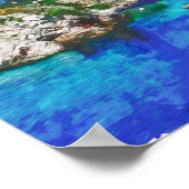 Kroatië Panorama Uitzicht Reizen Poster (Hoek)