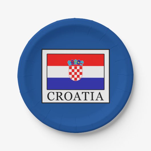 Kroatië Papieren Bordje (Voorkant)