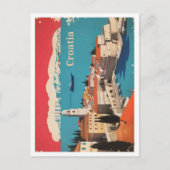 Kroatië Pop Art Travel Illustration Briefkaart (Voorkant)