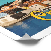 Kroatië Pop Art Travel Illustration Poster (Hoek)