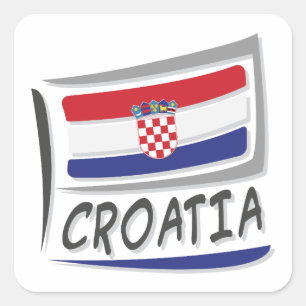 Kroatië Pride X Vlag Vierkante Sticker