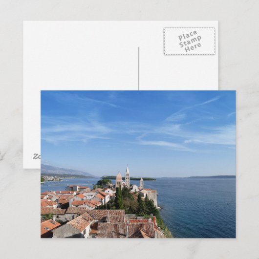Kroatië, Rab-eiland en -stad Briefkaart (Voorkant / Achterkant)