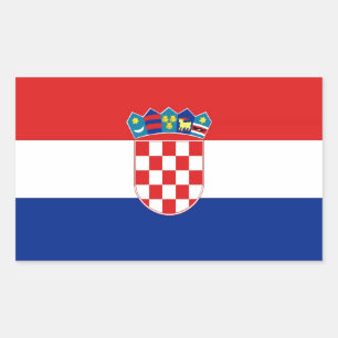 KROATIË RECHTHOEKIGE STICKER