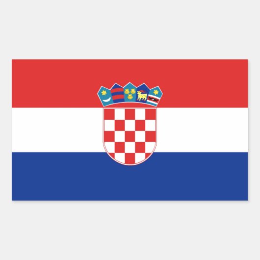 KROATIË RECHTHOEKIGE STICKER (Voorkant)