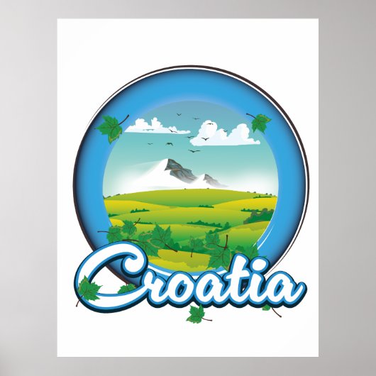 Kroatië Reis logo Poster (Voorkant)