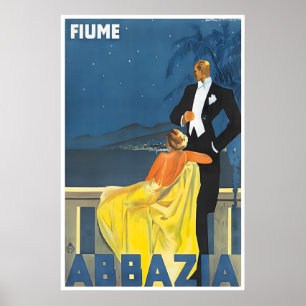 Kroatië Reisposter Opatija Kunstprint Rijeka Poster
