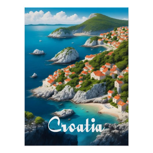 Kroatië Reisposter Perfect Poster (Voorkant)