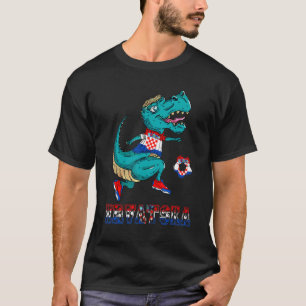 Kroatië Rex Dino Soccer Team Kroatië vlag Kroatisc T-shirt