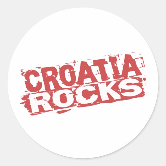 Kroatië Rocks Ronde Sticker (Voorkant)