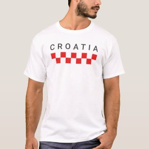Kroatië Rode Vierkanten T-shirt